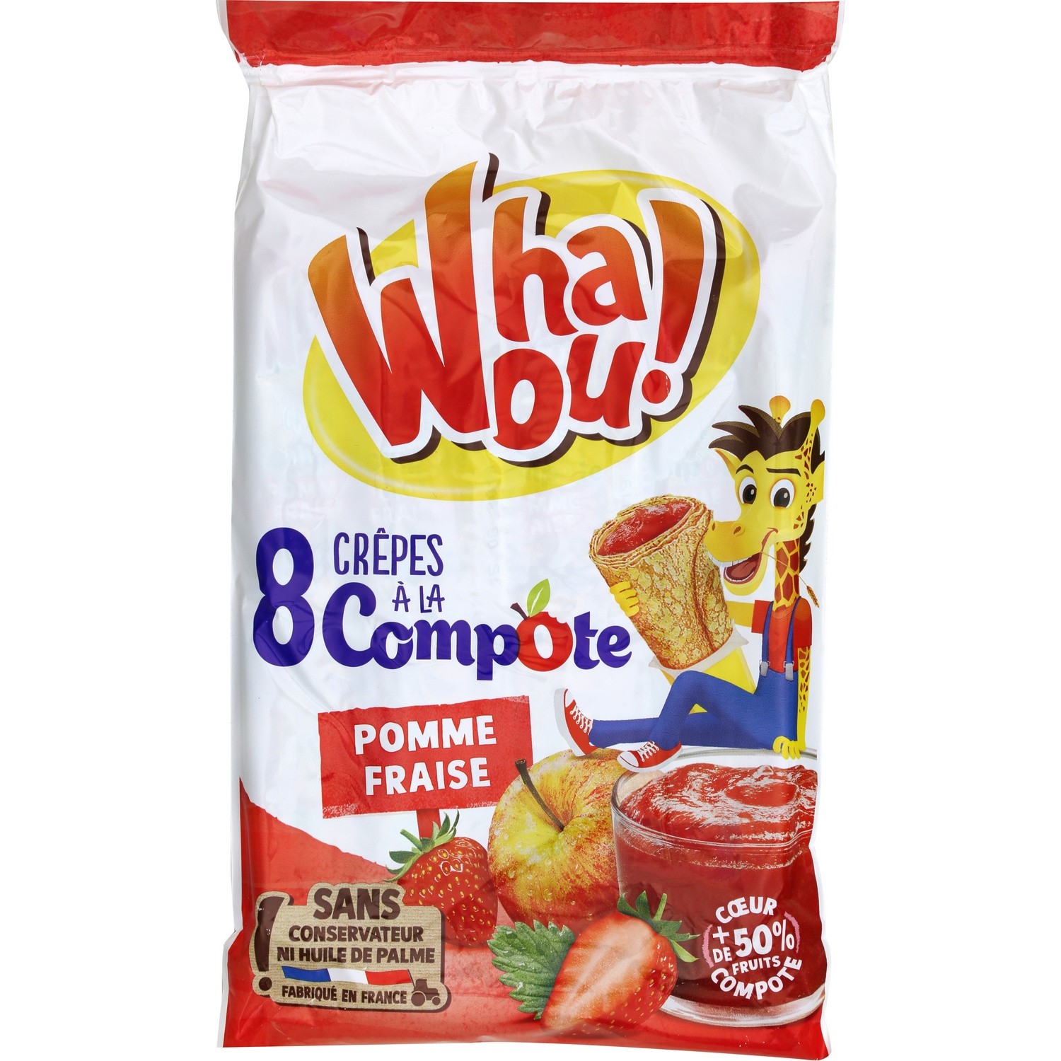 Crêpe fourrées à la compote de pomme,fraise WHAOU!