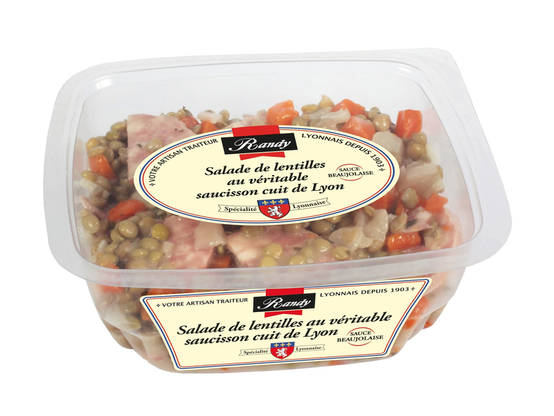 SALADE  DE LENTILLES AU VÉRITABLE SAUCISSON CUI...
