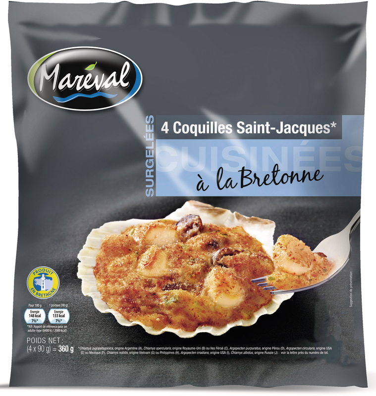MAREVAL 4 COQUILLES SAINT JACQUES A LA BRETONNE MAREVAL code EAN 3325710131651 