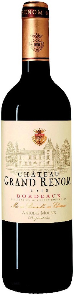 AOP (1) BORDEAUX CHÂTEAU GRAND RENOM 2018. 3326262136477 (3326262136477)