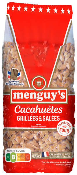 MENGUYS CACAHUÈTES GRILLÉES SALÉES 
 code EAN 3327271203242 