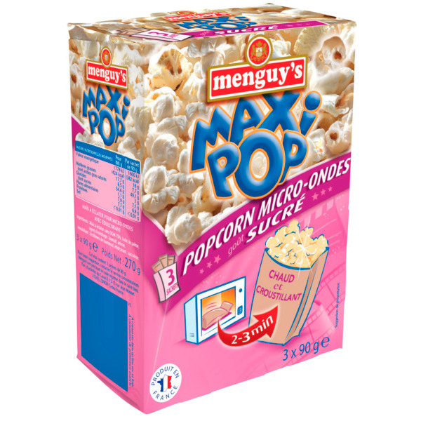  Pop Corn Sucrés Micro-Ondes Menguy's code EAN 3327271904972 