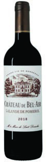 AOP(1) LALANDE DE POMEROL CHÂTEAU DE BEL-AIR 2018. 3328155009417 (3328155009417)
