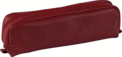 - trousse rectangulaire cuir 20,5x4x6 cm - roug...