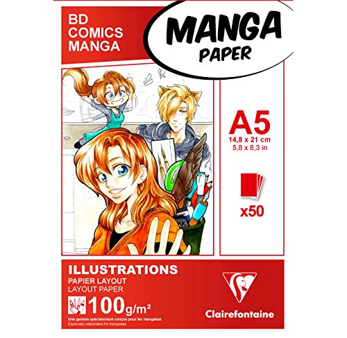 Manga illustrations pad, blanc, a5