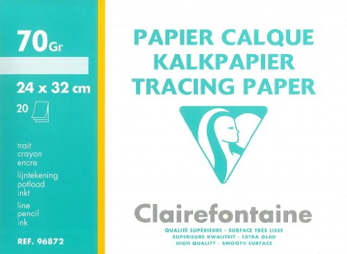 Clairefontaine Pochette papier calque superieur 24x32 20f 70/75g code EAN 3329680968729 