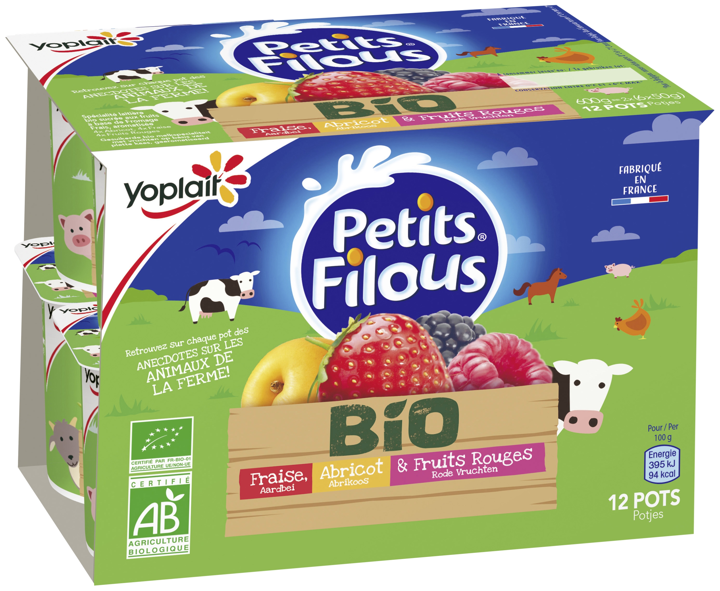 Petits Filous bio panaché Yoplait