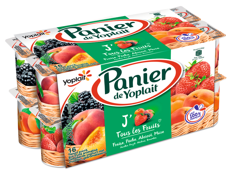 YAOURT AUX FRUITS PANIER PANACHÉS 16X130G (1) Y...