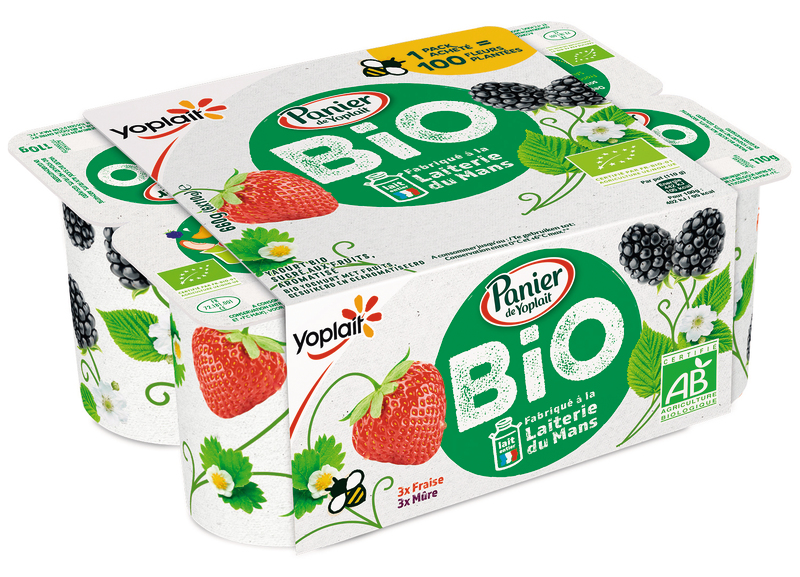 YAOURTS AUX FRUITS PANIER BIO FRUITS ROUGES Yop...