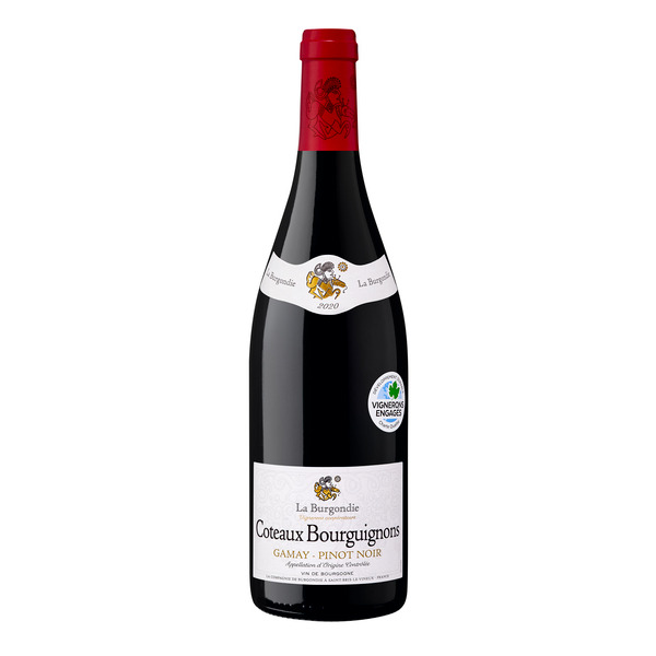AOP COTEAUX BOURGUIGNONS 2020 ROUGE
 3330548001700 GAMAY PINOT NOIR LA BURGONDIE