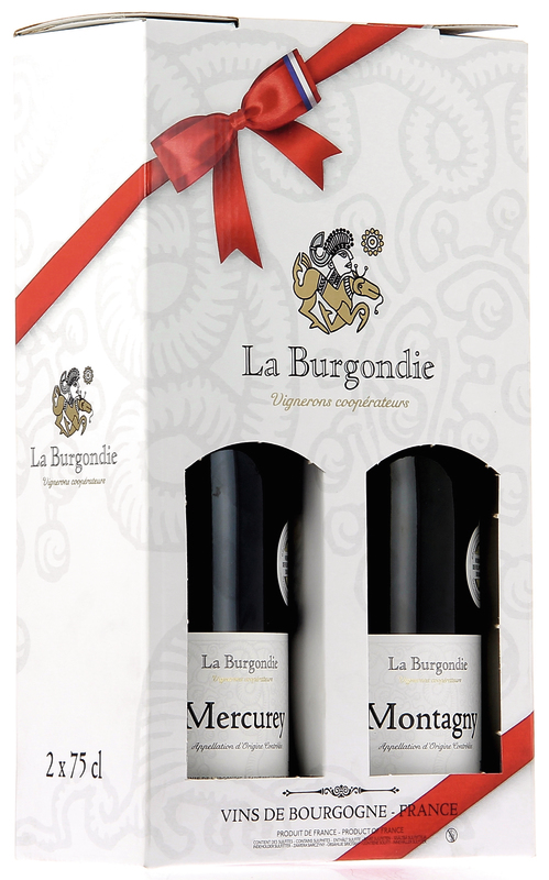 COFFRET DE 2 BOUTEILLES AOP MERCUREY ROUGE ET A...