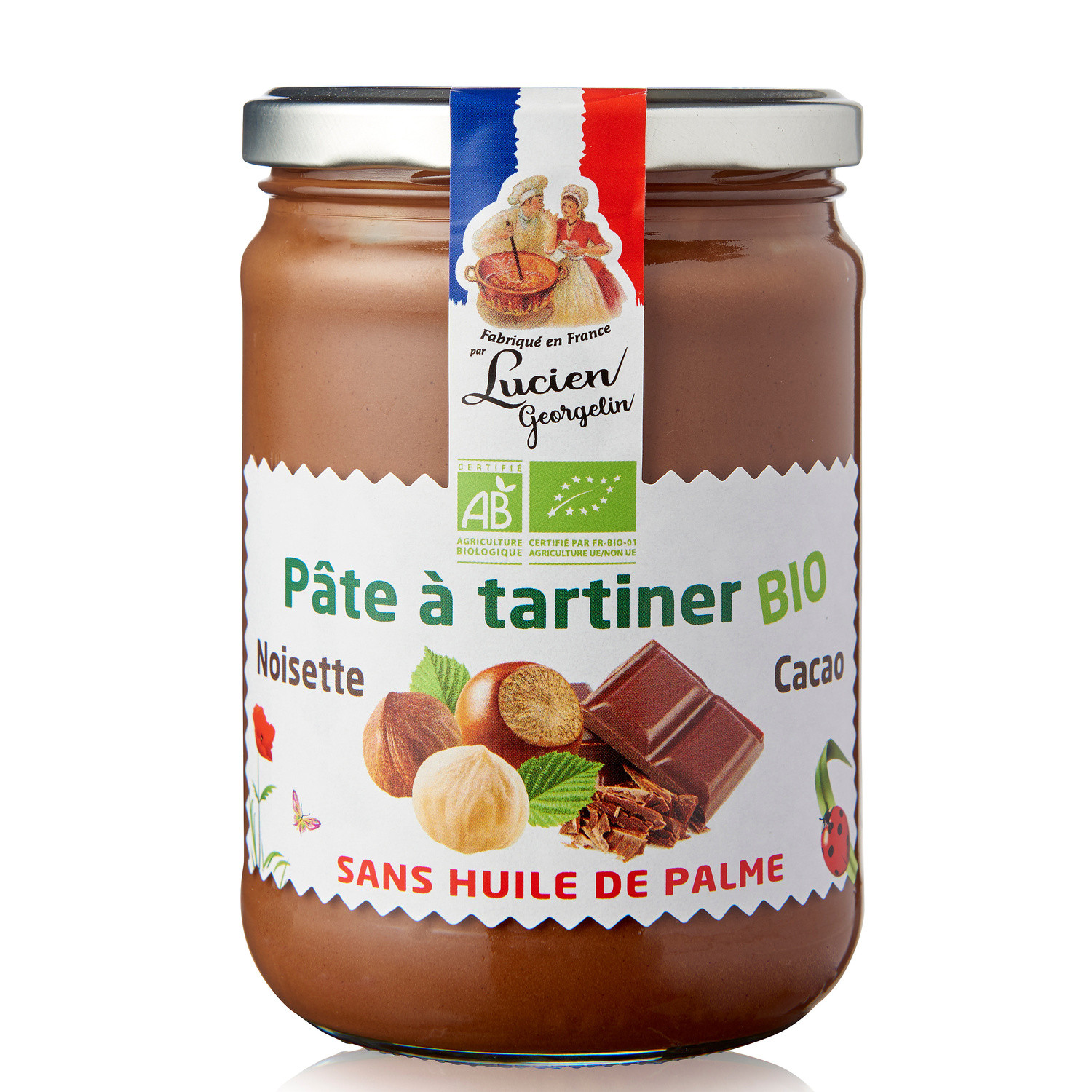 Pâte à tartiner noisettes et cacao bio LUCIEN G...