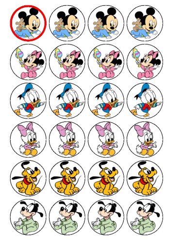 Coyote Baby Mickey Friends & de 24 décorations de cupcakes code EAN 3330989890895 