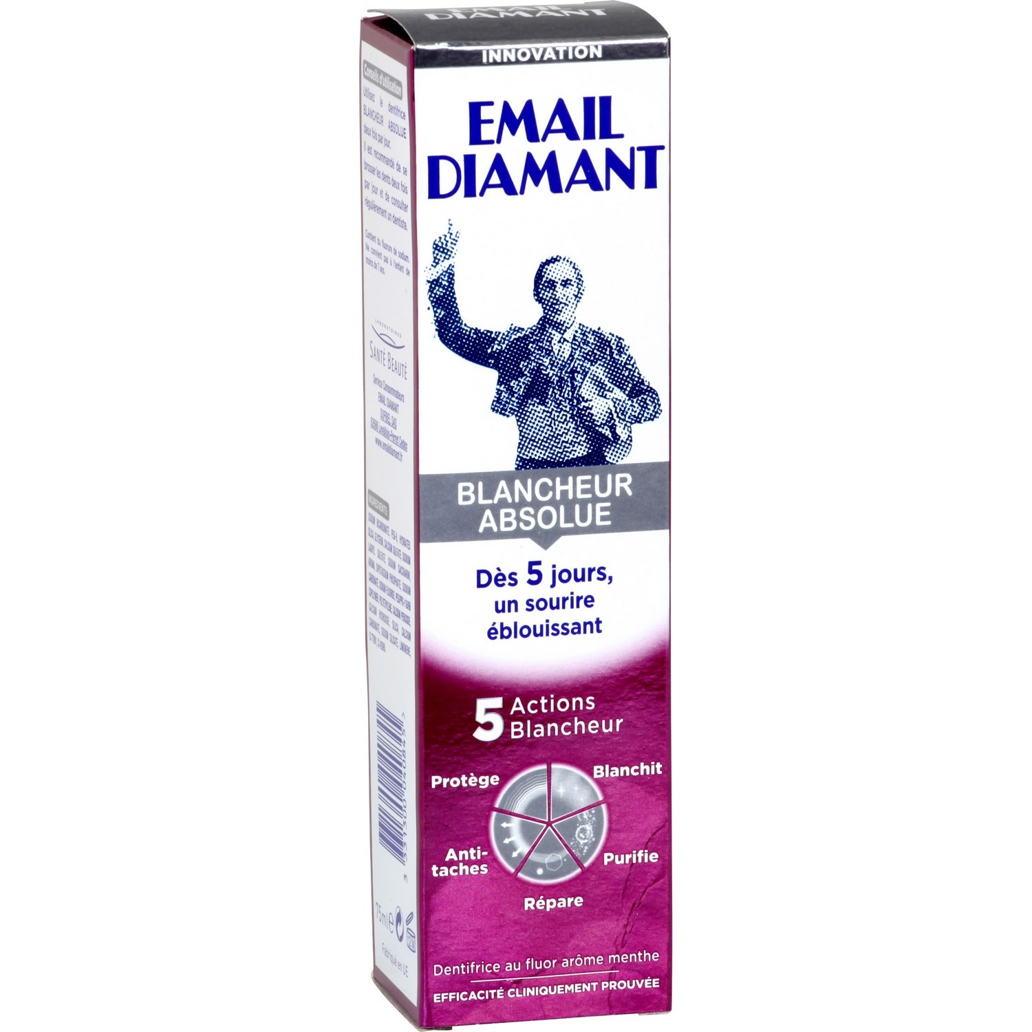 EMAIL DIAMANT Dentifrice blancheur EMAIL DIAMANT code EAN 3331300040845 
