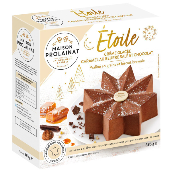  Bûche Étoile Glacée Caramel Au Beurre Salé Et Chocolat Maison Prolainat code EAN 3331480013905 