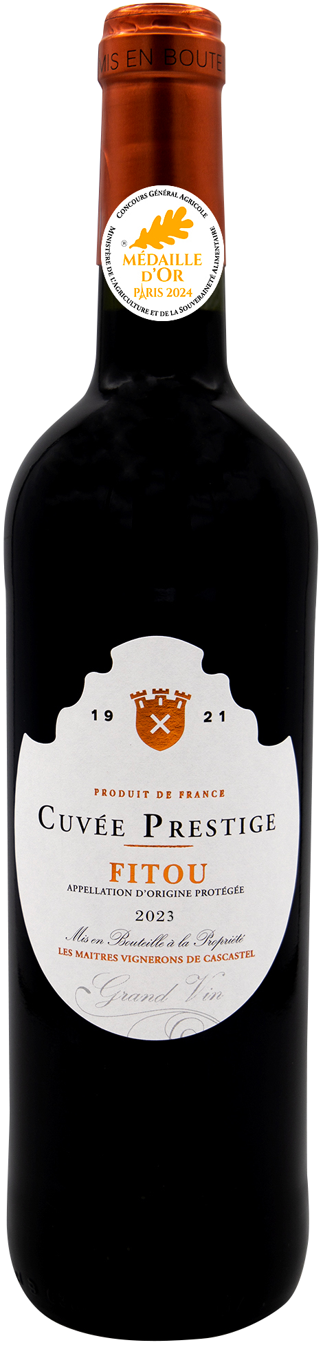  AOC VIN ROUGE
FITOU CUVÉE PRESTIGE
GRAND VIN 2023 code EAN 3331560500066 