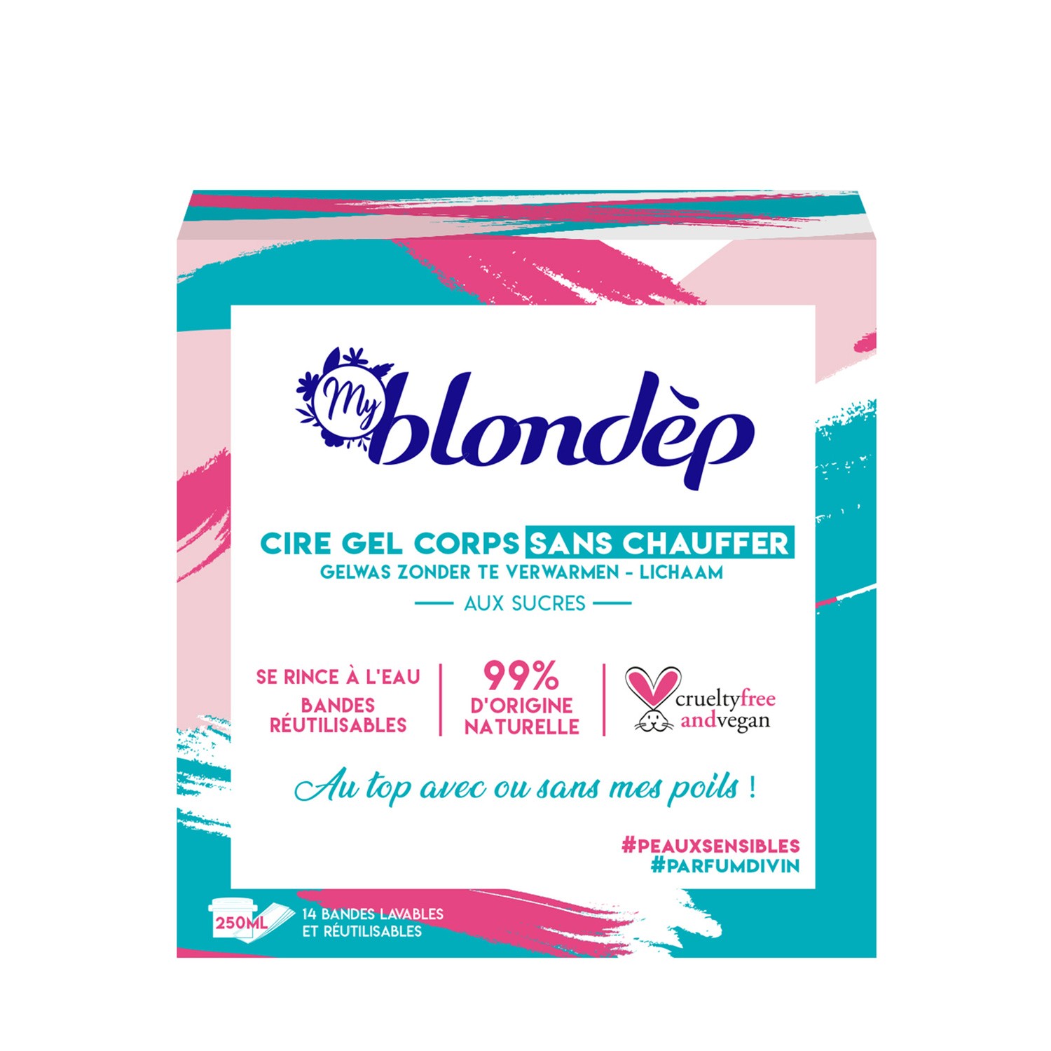 Gel cire corps sans chauffer BLONDEPIL