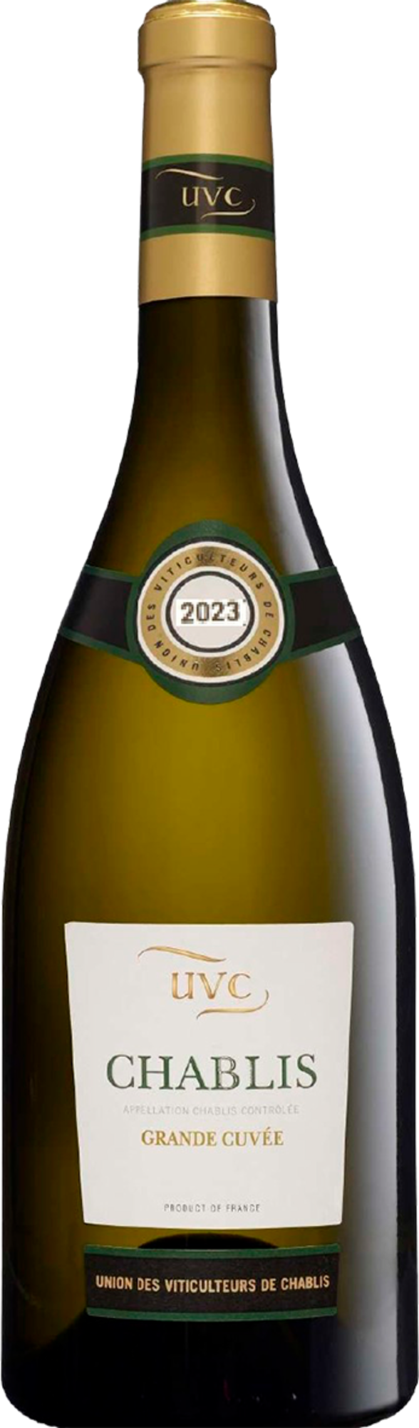 UVC AOP CHABLIS BLANC SEC - UNION DES VITICULTEURS DE CHABLIS "GRANDE CUVÉE" 2023 code EAN 3332418010249 