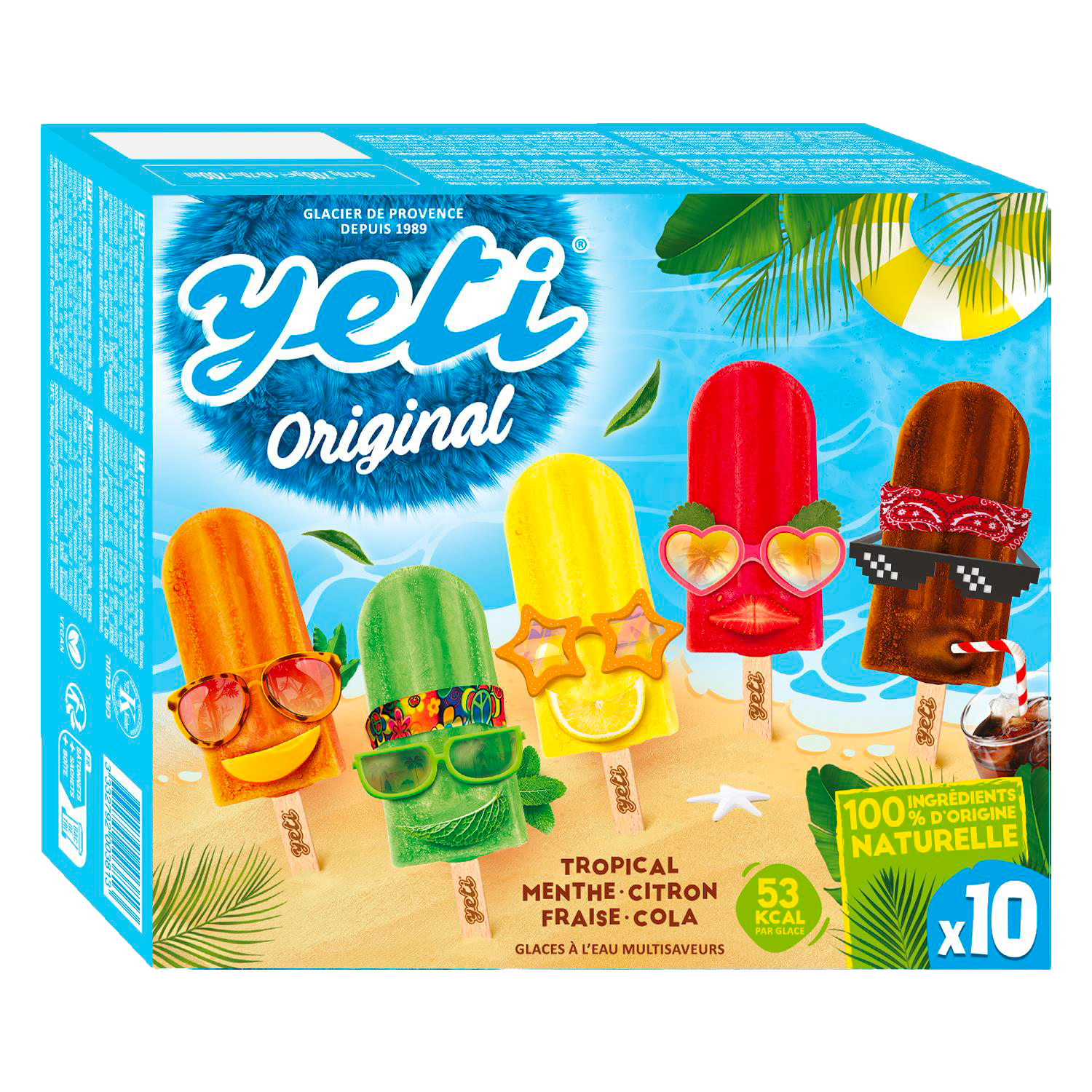 YETI ORIGINAL 10 BÂTONNETS GLACÉS PANACHÉS code EAN 3332792003813 