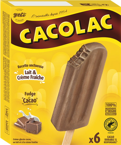 YETIGEL YETI CACOLAC FUDGE CACAO SURGELÉ code EAN 3332792008108 