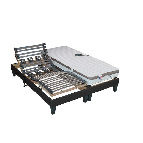 Ensemble tête et pieds relevable memoconfort 2 x 80 x 200  3332990135538 (3332990135538)