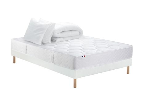  Pack matelas ressorts ép.19 cm + sommier + oreillers + co.. code EAN 3332990171482 