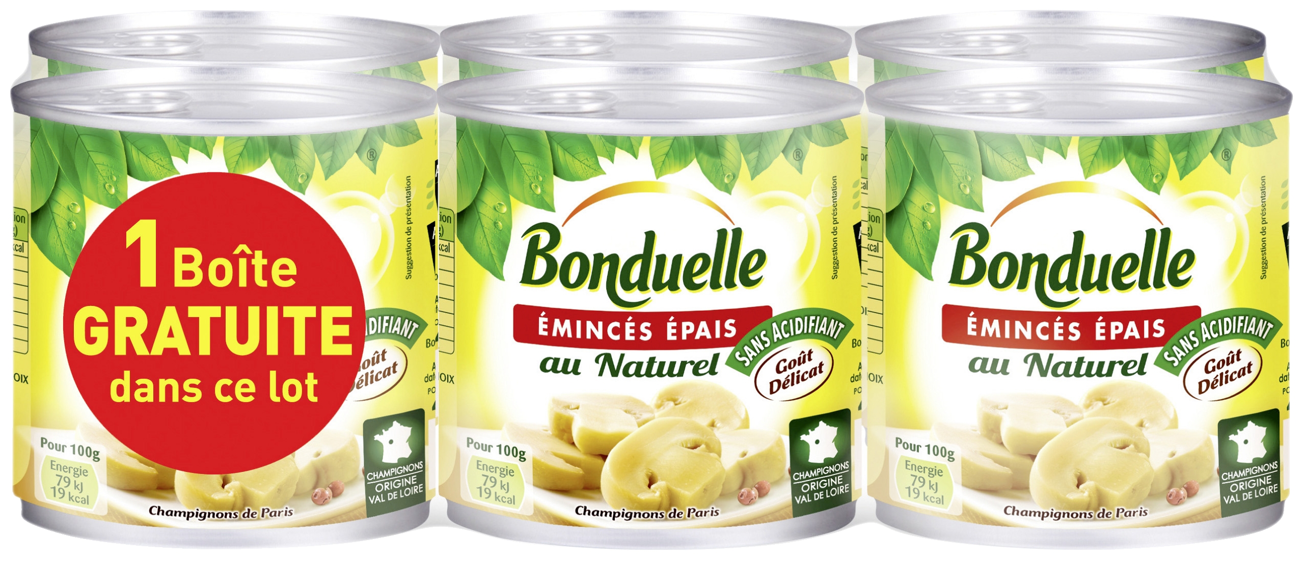 Champignons émincés épais au naturel Bonduelle