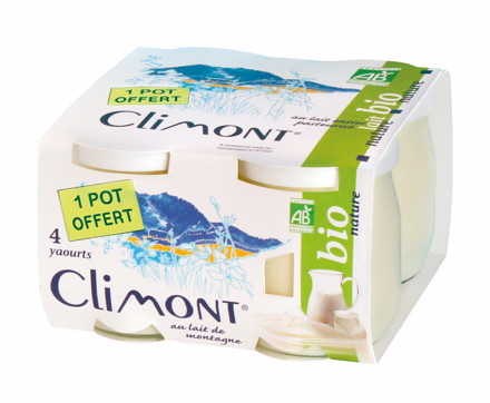 CLIMONT YAOURT AU LAIT DE MONTAGNE NATURE BIO code EAN 3333264150660 