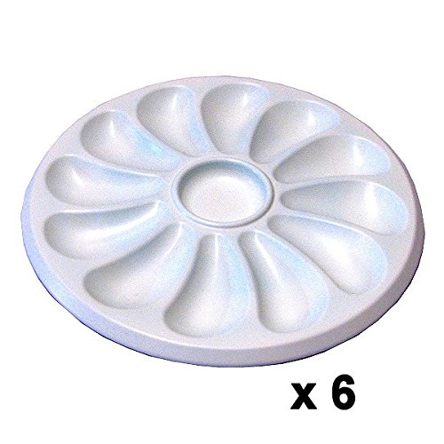 ROGER ORFEVRE - Assiettes 12 huitres x 6 en pol...