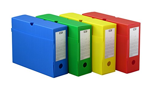 Lot de 4 boîtes archives en polypropylène 9 cm ...