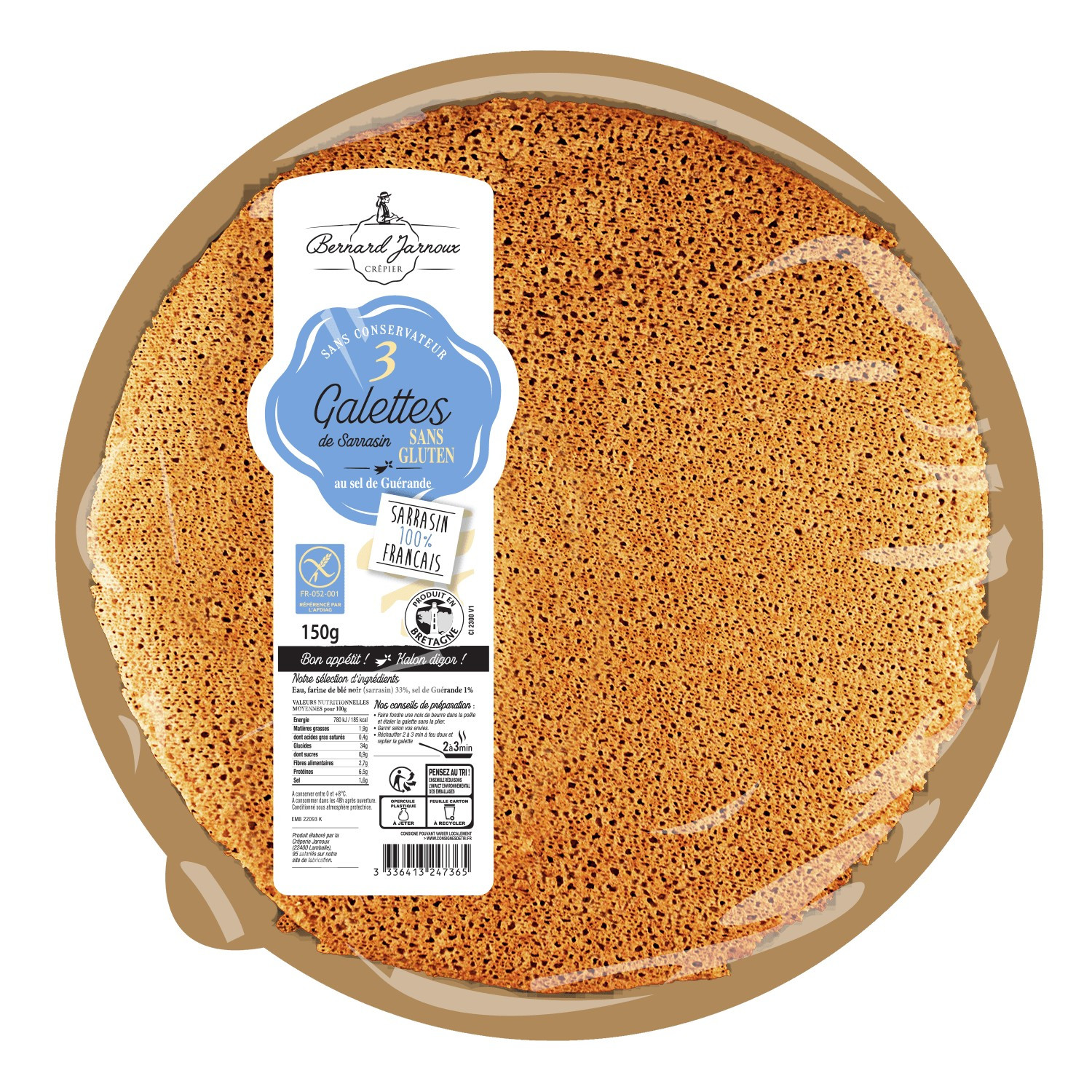 Galettes de sarrasin sans gluten BERNARD JARNOU...