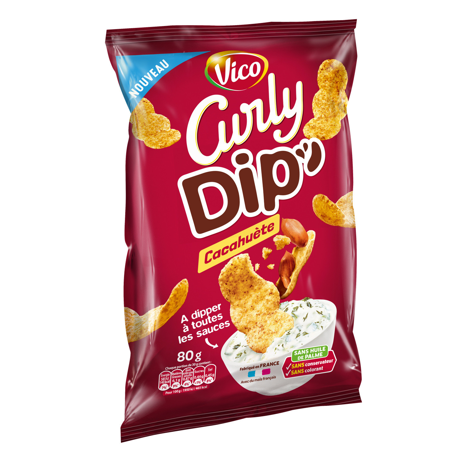 Biscuits apéritifs cacahuètes CURLY