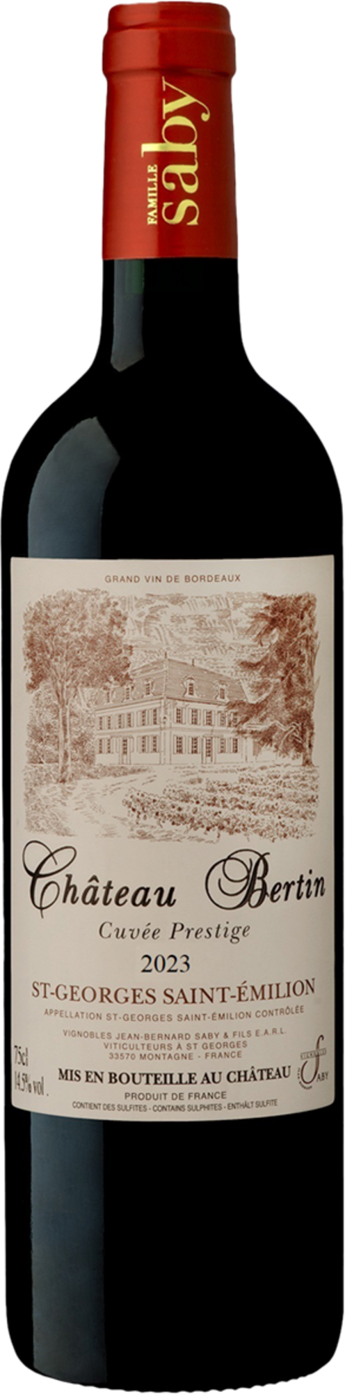  AOP SAINT-GEORGES-SAINT-ÉMILION ROUGE - CHÂTEAU BERTIN "CUVÉE PRESTIGE" 2023 code EAN 3339002300694 