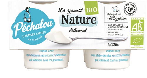 PÉCHALOU YAOURT BIO NATURE code EAN 3339526072008 