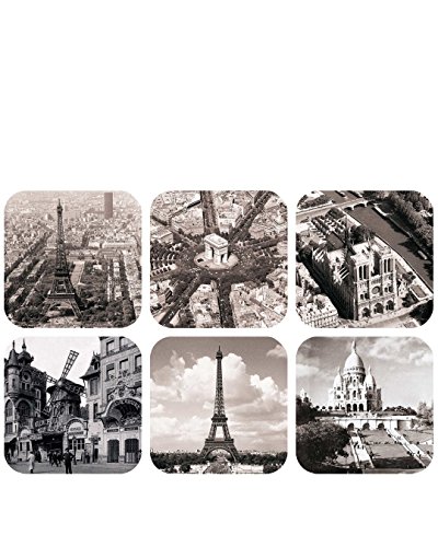 6 Sous verres - Paris noir et blanc