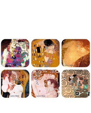 6 Sous verres - Peinture Gustav Klimt