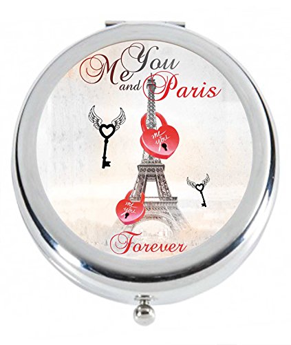 Miroir de poche - Tour Eiffel cadenas