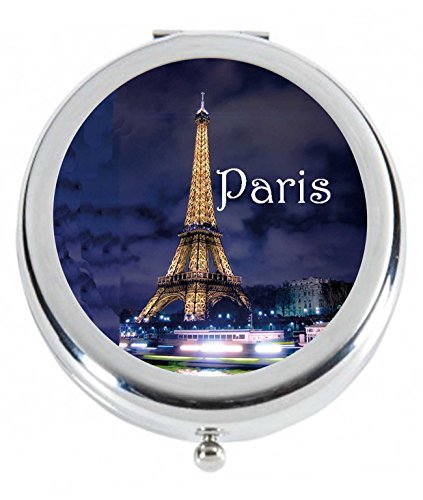 Miroir de poche - Tour Eiffel nuit illuminées