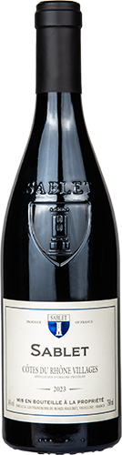  AOP CÔTES-DU-RHÔNE VILLAGES
SABLET 
SÉLECTION DENIS ROUMÉAS 
2023 code EAN 3341332023051 