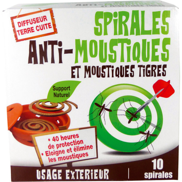Diffuseur terre cuite + 10 spirales anti-moustiques 3342382002720 (3342382002720)