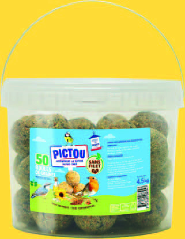  SEAU DE 50 BOULES DE GRAINES SANS FILET code EAN 3343680083947 