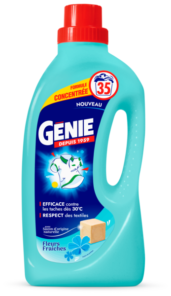 GENIE LESSIVE LIQUIDE FLEURS FRAÎCHES X35 LAVAGES
GENIE code EAN 3346020026512 