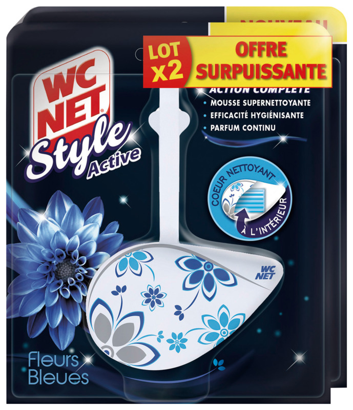 BLOC WC STYLE ACTIVE FLEURS BLEUES WC NET 3346027002533 WC NET BLOC WC STYLE ACTIVE FLEURS BLEUES WC NET 3346027002533 WC NET