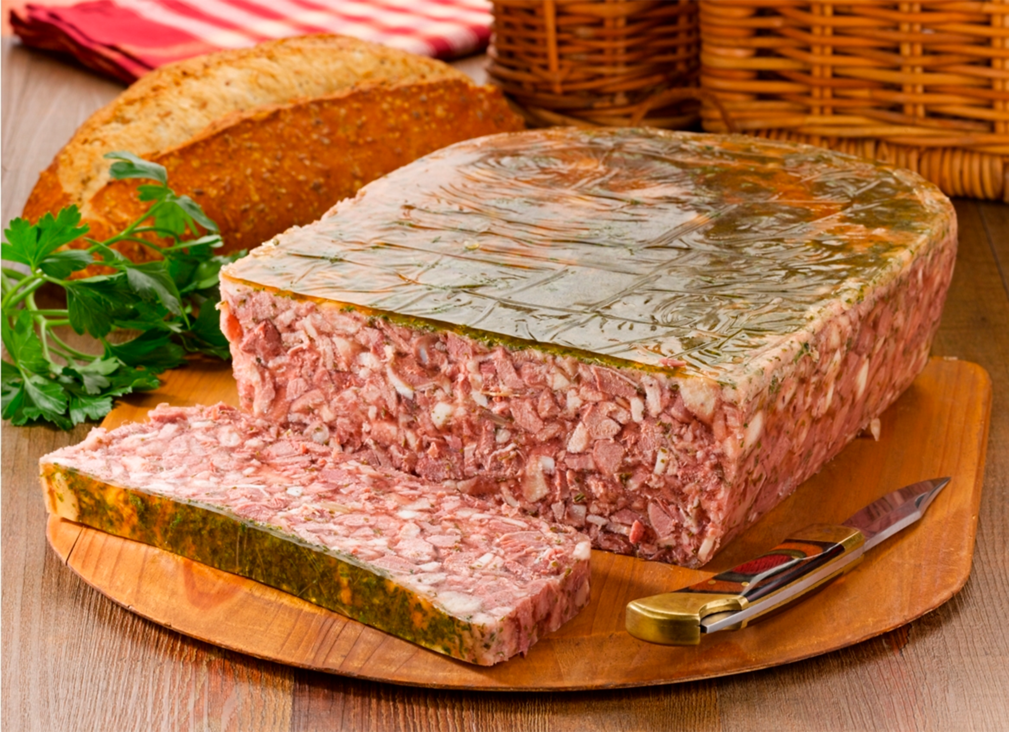 Pâté de tête persillé avec langue