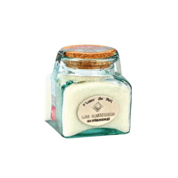LES SAUNIERS DE L'ÎLE DE RÉ BOCAL VERRE AVEC BOUCHON LIÈGE FLEUR DE SEL 
 code EAN 3346902018017 