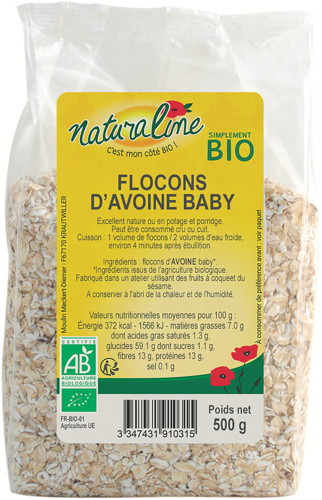FLOCONS D’AVOINE BABY BIO