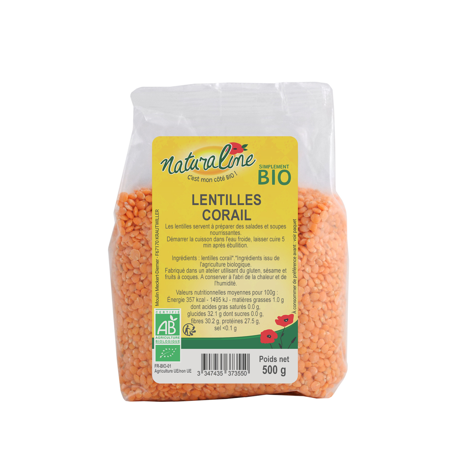 NATURALINE LENTILLES CORAIL BIO code EAN 3347435373550 