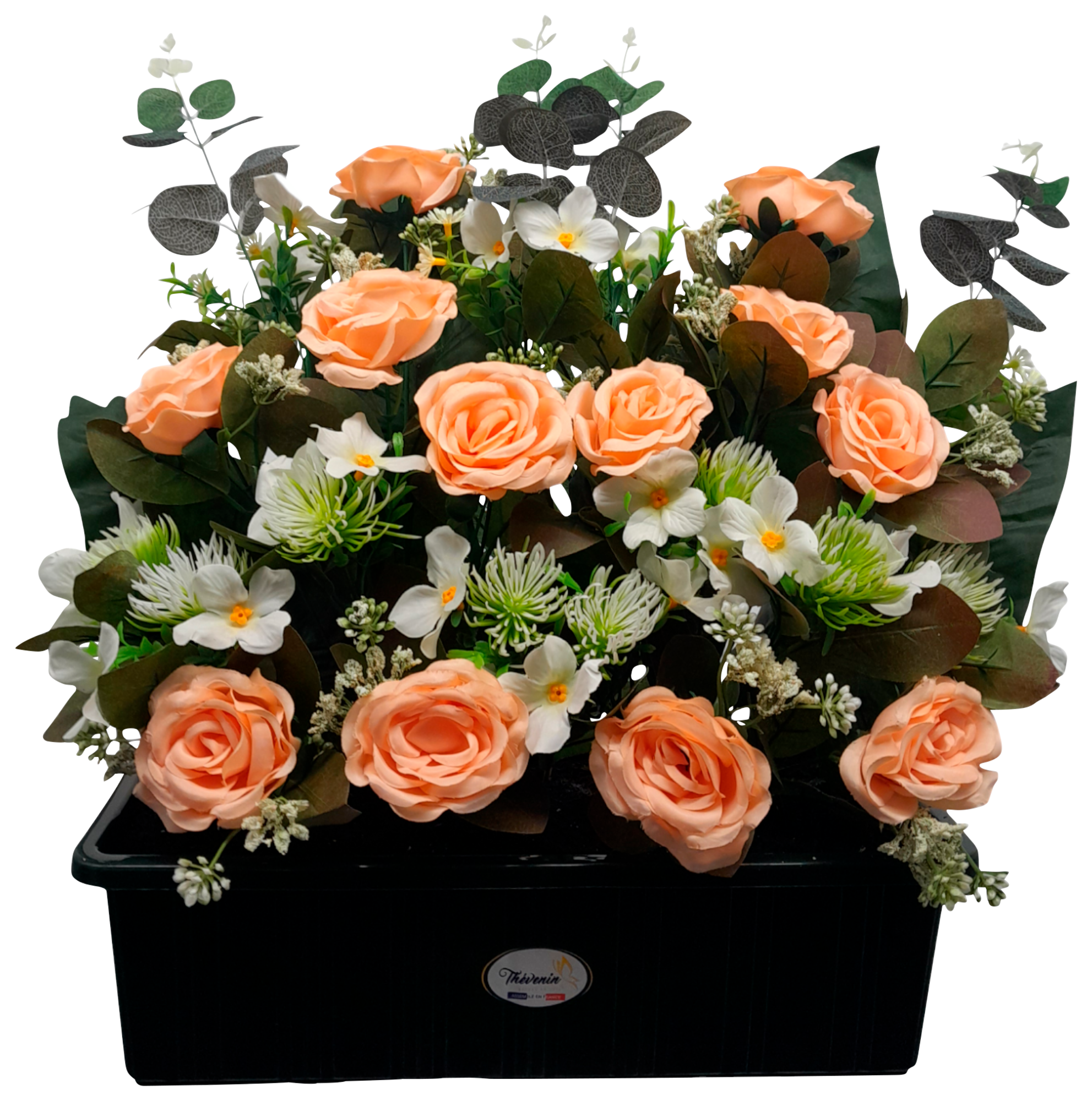 THEVENIN - NATURE EN SOIE JARDINIERE DE GRAMINEES BOUTONS ET EUCALYPTUS code EAN 3347542527761 