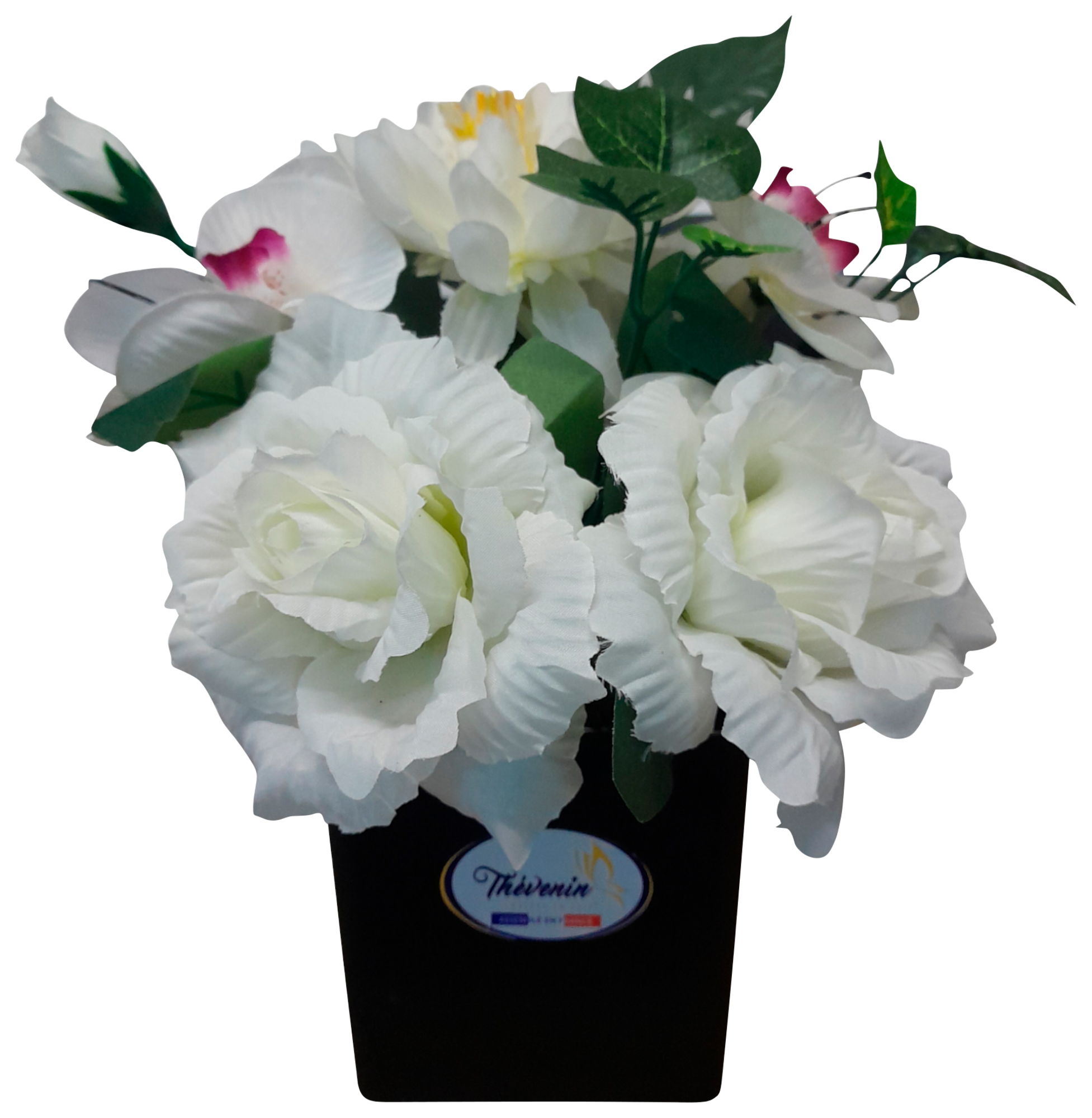 THEVENIN - NATURE EN SOIE COMPOSITION ADAPTEE CREMATORIUM DE ROSES DAHLIAS ET ORCHIDEES code EAN 3347542528119 