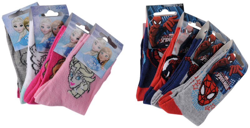 4 MI-CHAUSSETTES BÉBÉ LICENCES Disney